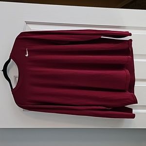 Nike Drifit LS Tee Maroon